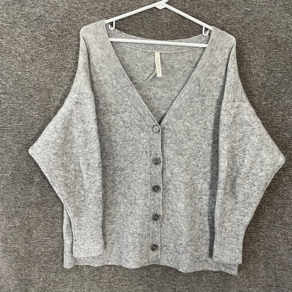 The Group Babaton‎ Cardigan Sweater Womens Small Gray Merino Wool Button Front